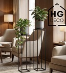 Kwietnik stojący metalowy czarny loftowy stojak na kwiaty pojedynczy 90cm