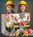 Piasek kinetyczny + pojazdy budowlane Art Craft