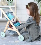 Drewniany wózek spacerówka dla lalki Adam Toys