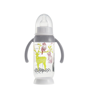 Butelka antykolkowa z uchwytem 240ml bunny grey Beaba