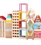 Zestaw konstrukcyjny architekt drewniane kolcki 150 elementów 