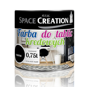 Farba do tablic kredowych czarna 0,75 L Space Creation