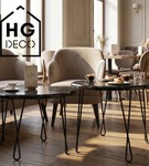 Metalowa noga twist hairpin do stolika kawowego dwa pręty noga loftowa DX50 cm