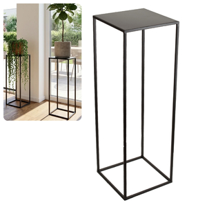 Metalowy kwietnik stojak na kwiatek loftowy kwietnik czarny TOWER 70 cm