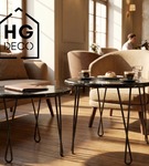 Metalowa noga twist hairpin do stolika kawowego dwa pręty noga loftowa DX50 cm