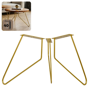 Noga meblowa metalowa noga do stolika kawowego FIN 40 cm złota Zestaw 3 szt.