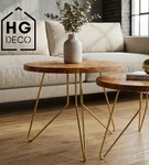 Noga meblowa metalowa noga do stolika kawowego FIN 50 cm złota