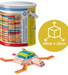 Klocki drewniane Planks 200 szt w wiaderku Woody