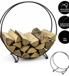 Kosz na drewno do kominka Stojak na drewno kominkowe Kosz metalowy czarny