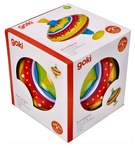 Duży tęczowy bąk klasyczna zabawka z dawnych lat