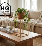 Metalowy kwietnik stojak na kwiatek nowoczesny kwietnik złoty TOWER 40 cm