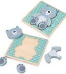Układanka drewniana z misiem Adam Toys