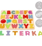 Puzzle drewniane układanka alfabet - duże litery Lelin