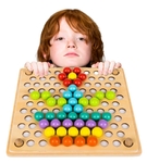 Drewniana układanka koraliki montessori Kruzzel