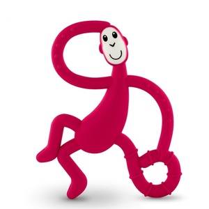 Tańczący gryzak ze szczoteczką fuksja Matchstick Monkey