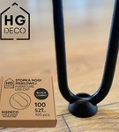 Podkładka ochronna czarna 100 szt. z tworzywa pod nogi meblowe hairpin HGDECO
