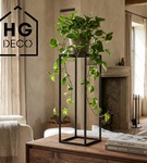 Kwietnik stojący metalowy czarny loftowy stojak na kwiaty pojedynczy 60cm