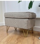 Metalowa noga hairpin do komody szafki RTV do pufy trzy pręty złota TL15 cm
