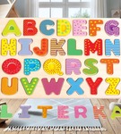 Puzzle drewniane układanka alfabet - duże litery Lelin