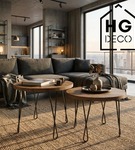 Metalowa noga twist hairpin do stolika kawowego dwa pręty noga loftowa DX50 cm