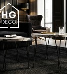 Metalowa noga twist hairpin do stolika kawowego dwa pręty noga loftowa DX50 cm