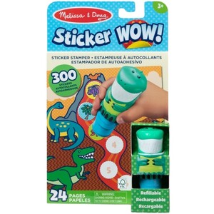 Stempelek z naklejkami Dinozaur + książeczka Sticker Wow! Melissa & Doug