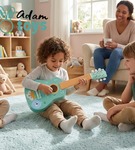 Gitara zabawka muzyczna dla dziecka drewniana ADAM TOYS