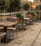 Metalowy kwietnik stojak na kwiatek nowoczesny kwietnik złoty TOWER 100 cm