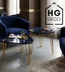 Metalowa noga hairpin legs do stolika kawowego trzy pręty noga złota TL50 cm