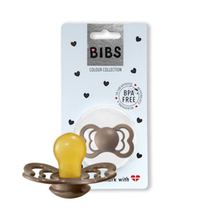 BIBS SUPREME Smoczek uspakajający hevea Dark Oak M
