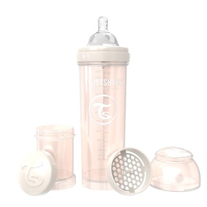 Butelka antykolkowa 330ml perłowa szampanowa TWISTSHAKE