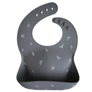 Śliniak silikonowy z kieszonką Seagulls Mushie