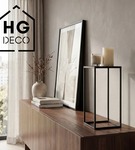 Kwietnik stojący metalowy czarny loftowy stojak na kwiaty pojedynczy 45cm