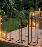 Metalowy kwietnik stojak na kwiatek loftowy kwietnik czarny TOWER 100 cm