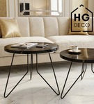 Noga meblowa metalowa noga do stolika kawowego FIN 50 cm czarna Zestaw 3 szt.