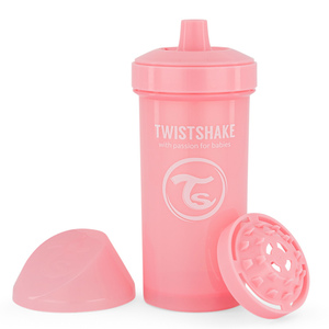 Kubek niekapek z mikserem 360ml różowy Twistshake