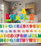 Tablica dydaktyczna z literkami i cyferkami Woody