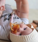 Smoczek ortodontyczny zestaw 2 sztuk 3-36 m Milky & Natural Hevea