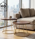 Nowoczesna złota noga do stolika kawowego solidny metalowy stelaż RING 40 cm