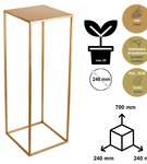 Metalowy kwietnik stojak na kwiatek nowoczesny kwietnik złoty TOWER 70 cm