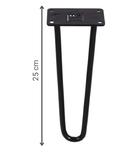 Nogi metalowe do komody Hairpin legs 20 cm
