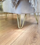 Metalowa noga hairpin do komody szafki RTV do pufy trzy pręty złota TL15 cm
