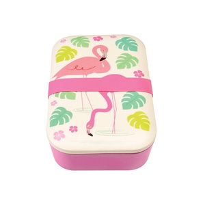 Lunchbox bambusowy w stylu vintage flamingo bay REX LONDON