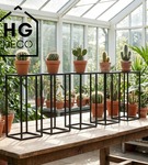 Kwietnik stojący metalowy czarny loftowy stojak na kwiaty pojedynczy 45cm