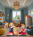 Klocki drewniane Planks 200 szt w wiaderku Woody