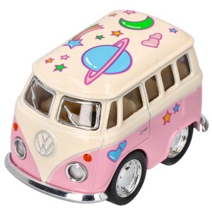 GOKI  VW mini van model auta różowy