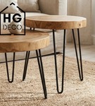 Metalowa noga hairpin do stolika kawowego dwa pręty / noga loftowa / czarna DP50 cm