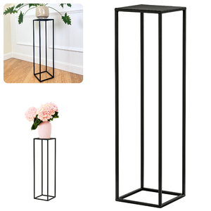 Kwietnik stojący metalowy czarny loftowy stojak na kwiaty pojedynczy 75cm
