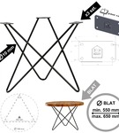 Stelaż noga do stolika kawowego STAR 40 cm czarna