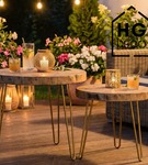 Hairpin noga metalowa dwunoga do stolika kawowego do ławy złota DP50 cm